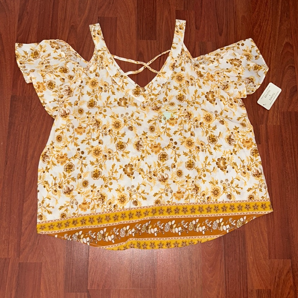 Flower & Feather Top